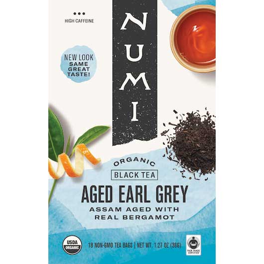 Numi Organic Aged Earl Grey Black Tea, 0.08 Pound -- 6 Per Case