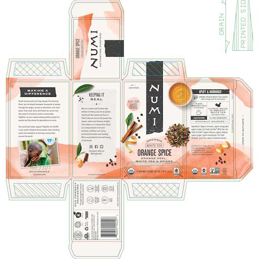 Numi Organic Orange Spice White Tea, 0.1 Pound -- 6 Per Case