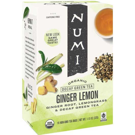 Numi Organic Ginger Lemon Decaf Green Tea -- 6 Per Case
