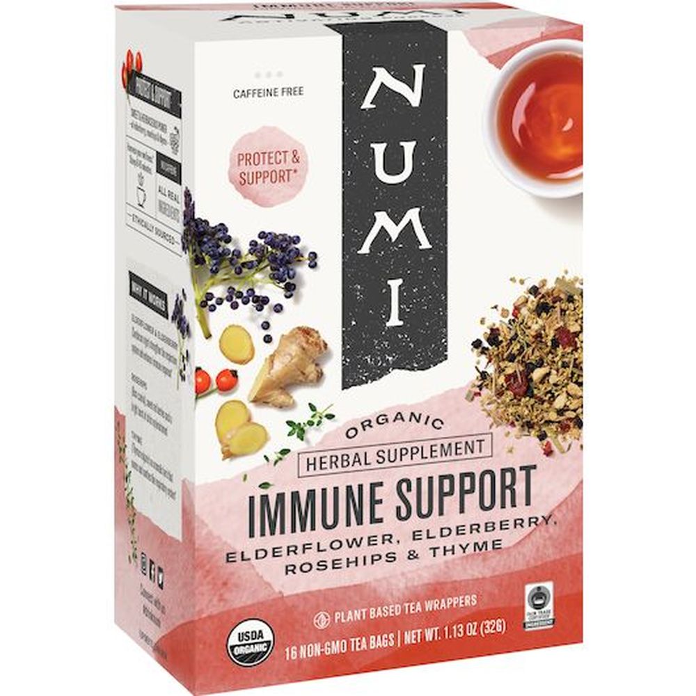 Numi Organic Immune Support Herbal Tea, 16 count 6 per case