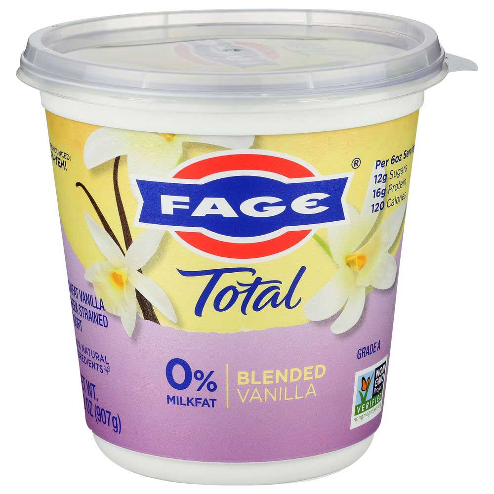 Fage Total Blended Vanilla 0 Percent Milkfat Greek Yogurt