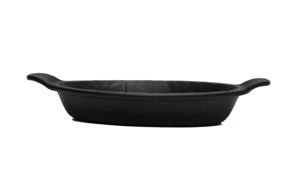 Vertex Black Obsidian Collection Oval Baking Dish With Handles, 7 Inch -- 36 Per Case