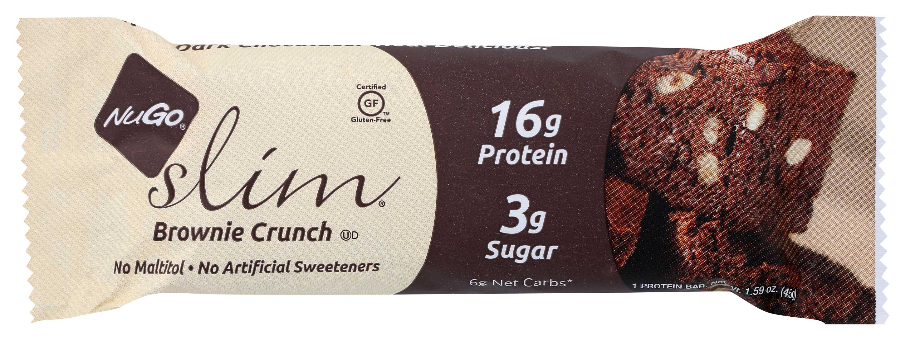 Nugo Slim Brownie Crunch Nutrition Bar, 1.59 Ounce -- 12 Per Case