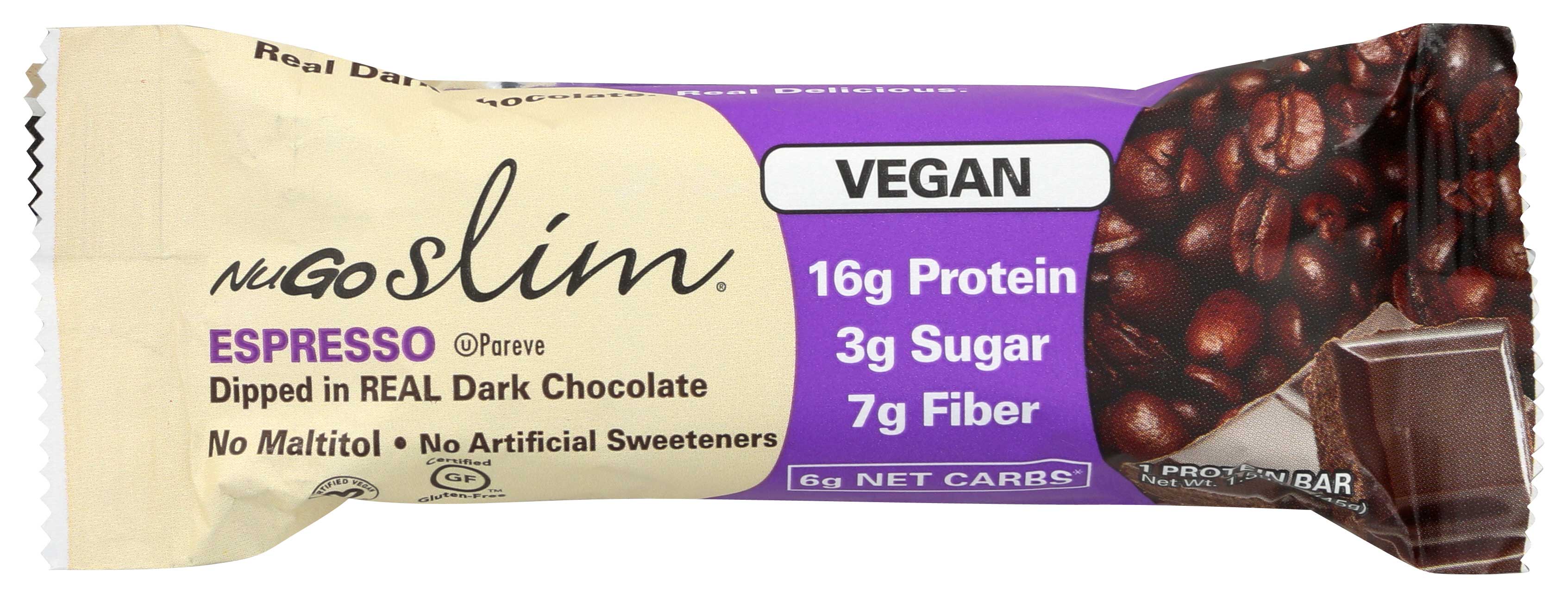 Nugo Slim Espresso Nutrition Bar, 1.59 Ounce -- 12 Per Case