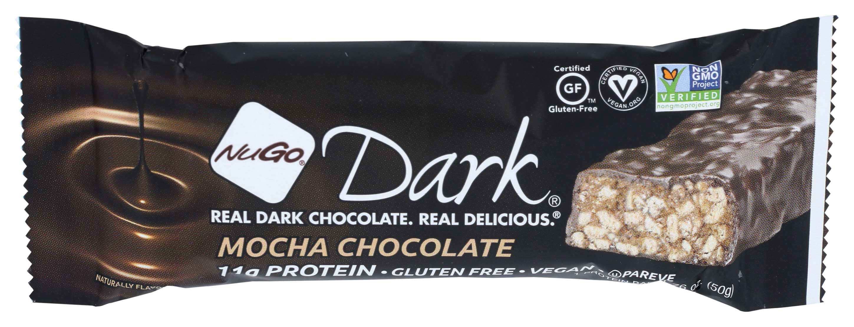 Nugo Dark Mocha Chocolate Nutrition Bar, 5 Gram -- 12 Per Case