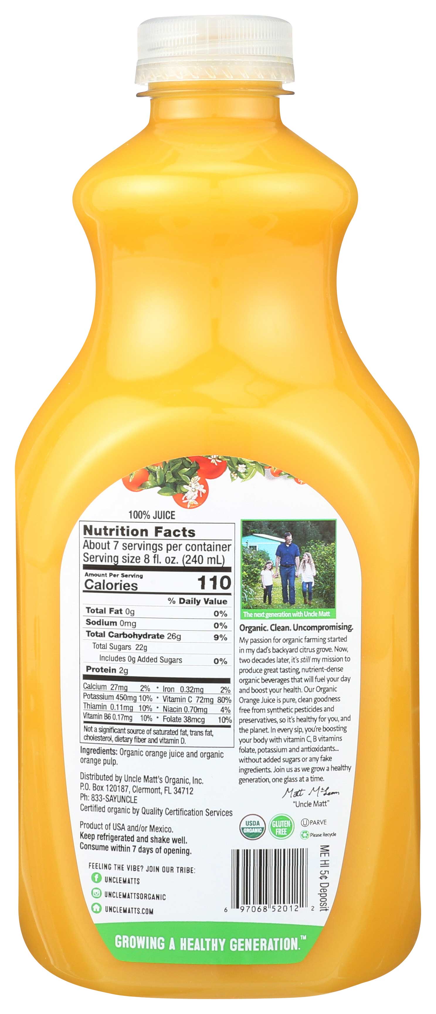 Uncle matt's orange juice top