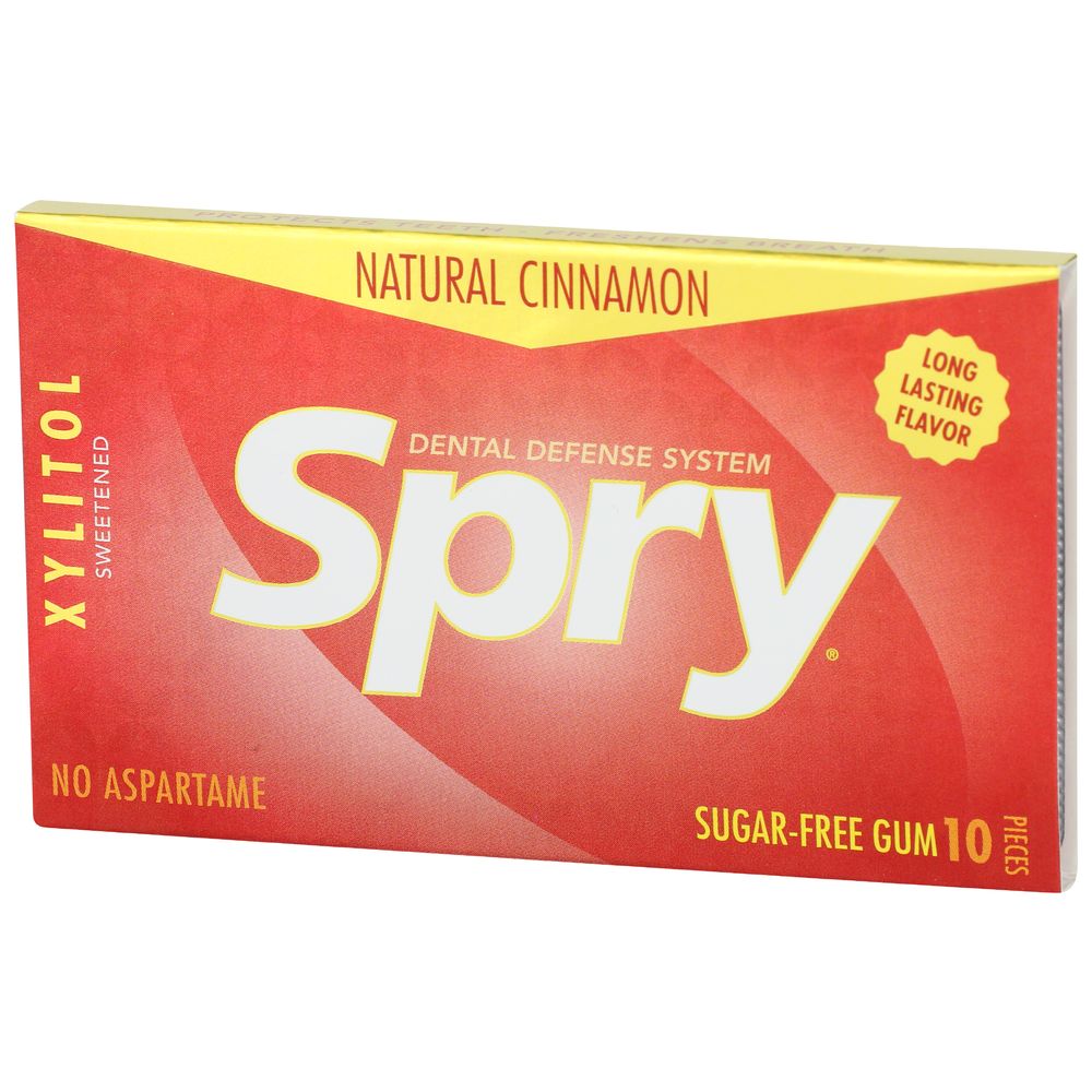 Spry Cinnamon Chewing Gum, 10 Count -- 20 Per Case