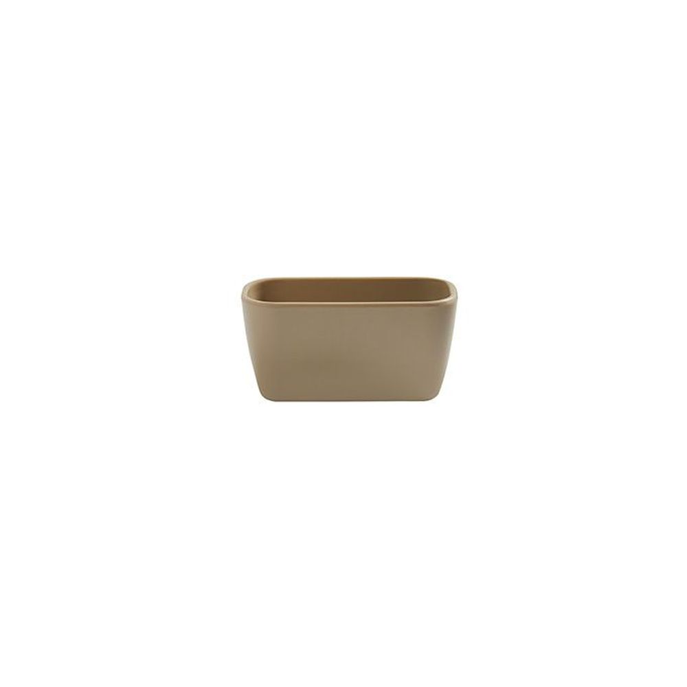 American Metalcraft Blend Collection Melamine Rectangle Coffee Color Bowl, 4 Ounce