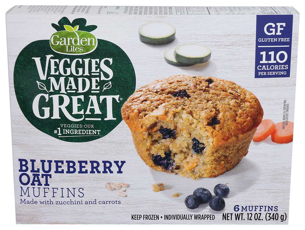Garden Lites Veggies Made Great Blueberry Oat Muffin, 12 Ounce -- 8 Per Case