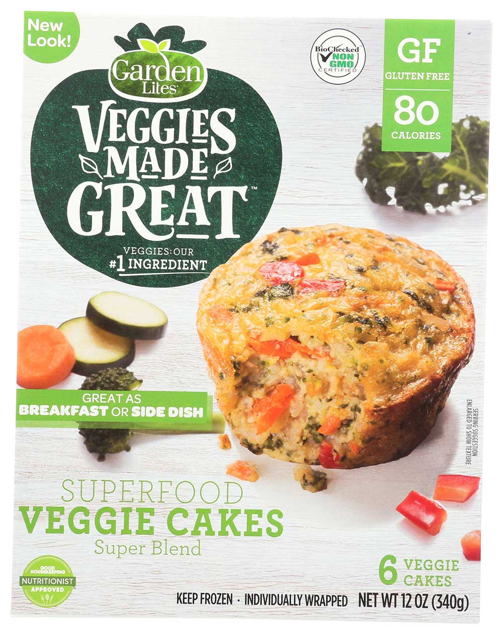 Garden Lites Veggies Made Great Superfood Veggie Cakes, 12