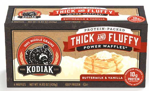 Kodiak Buttermilk and Vanilla Power Waffles, 13.4 Ounce -- 8 per case