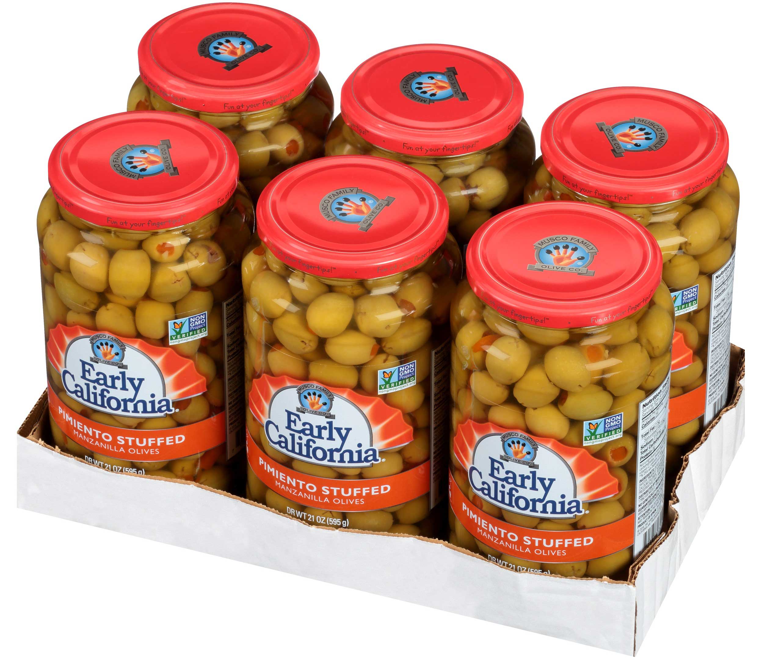 Early California Pimento Stuffed Manzanilla Olives, 21 Ounce -- 6 Per Case