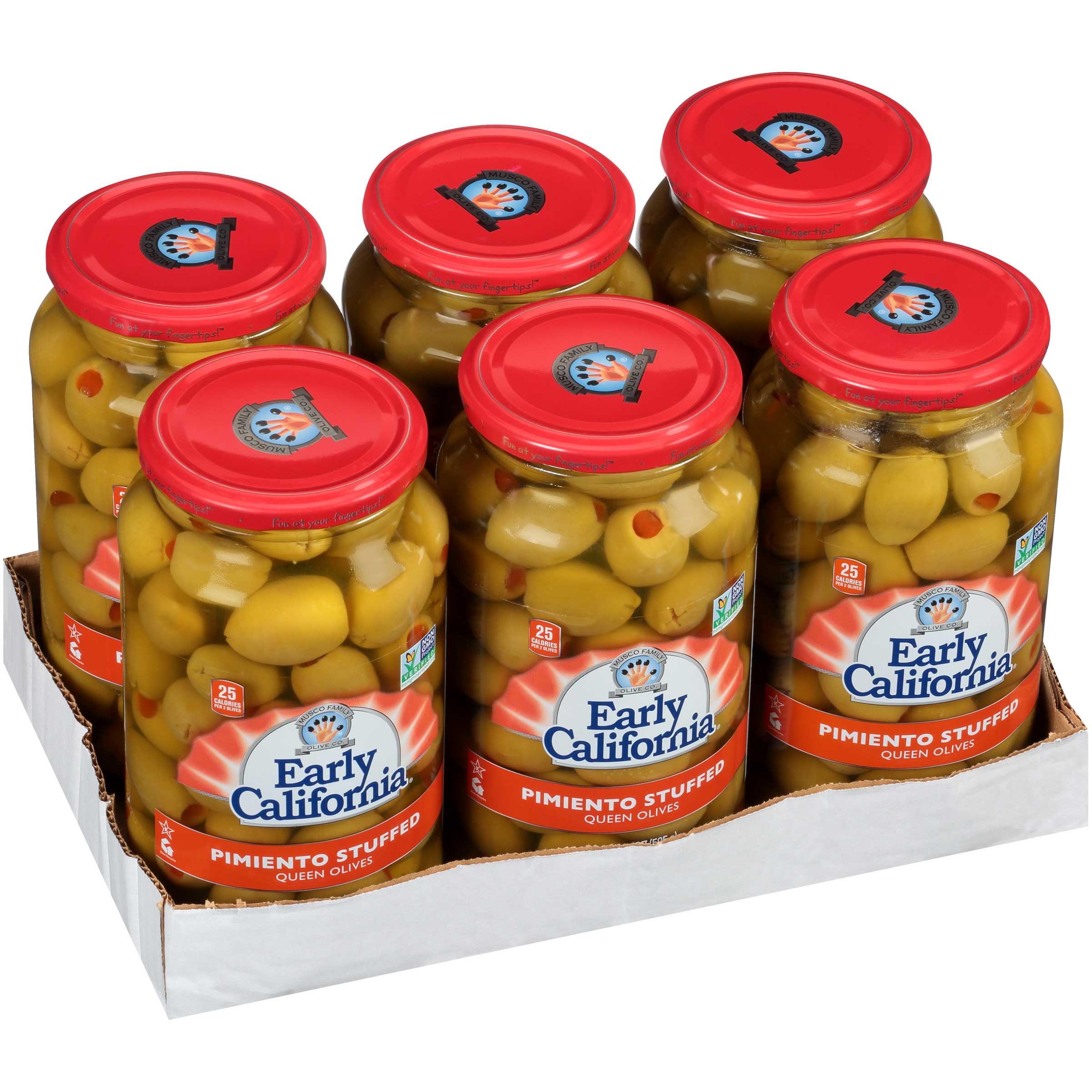 Early California Pimento Stuffed Queen Olives, 21 Ounce -- 6 Per Case