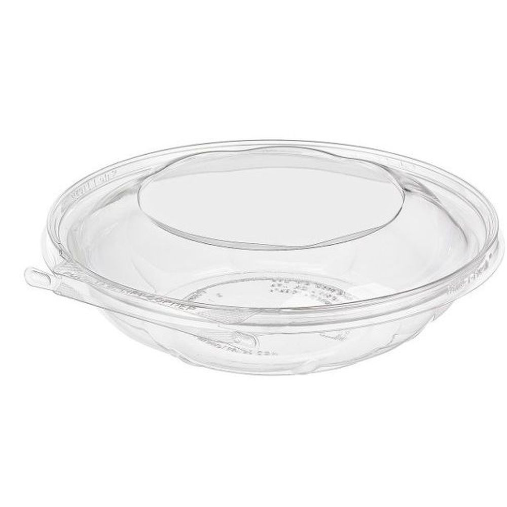 Inline Plastics Safe-T-Fresh PET Round Hinged Container, 48 Ounce ...