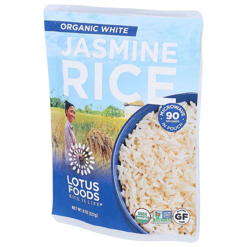 Lotus Foods Organic White Jasmine Rice, 8 Ounce -- 6 Per Case