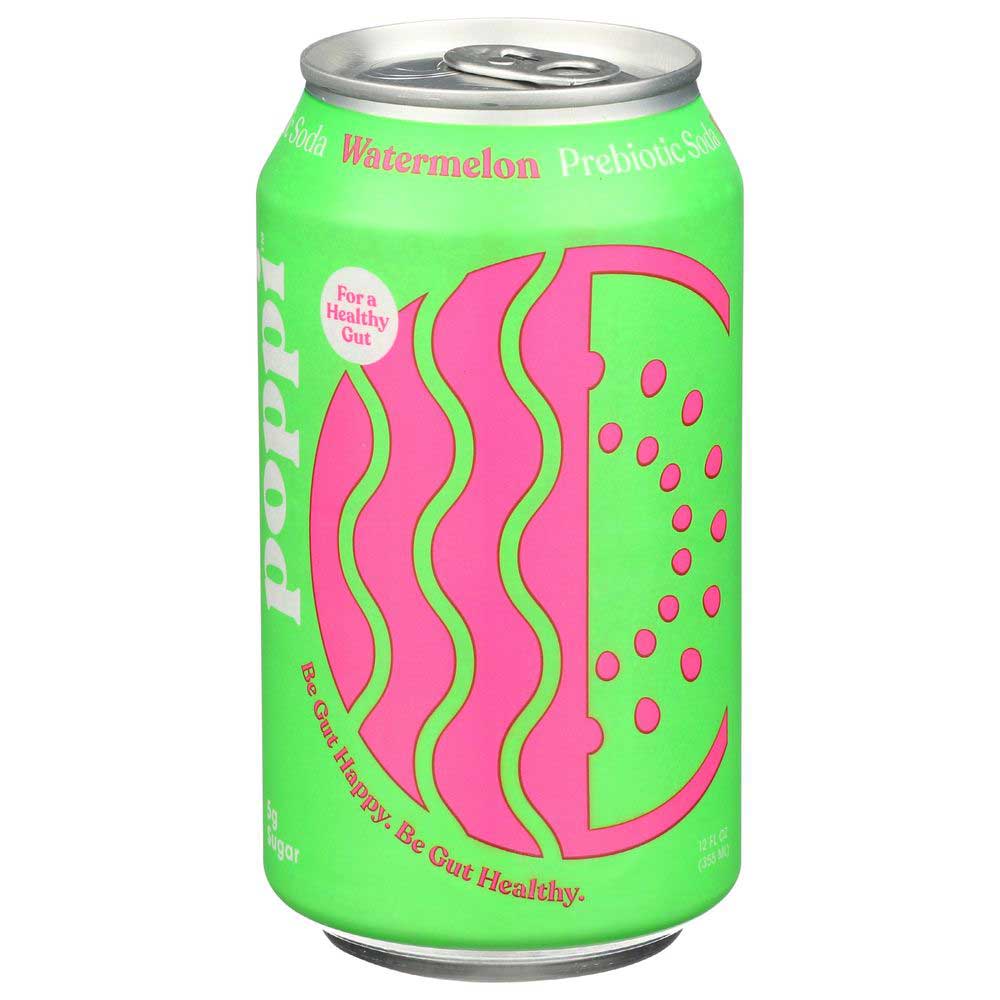 Poppi Watermelon Prebiotic Soda, 12 Fluid Ounce -- 12 per case
