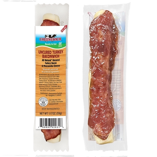 Cheesewich All Natural String Cheese And Turkey Bacon Jerky, 1.17 Ounce -- 24 Per Case