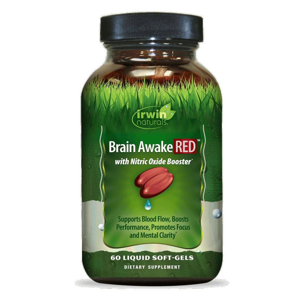 Irwin Naturals Brain Awake Red Liquid Soft Gel, 60 Count
