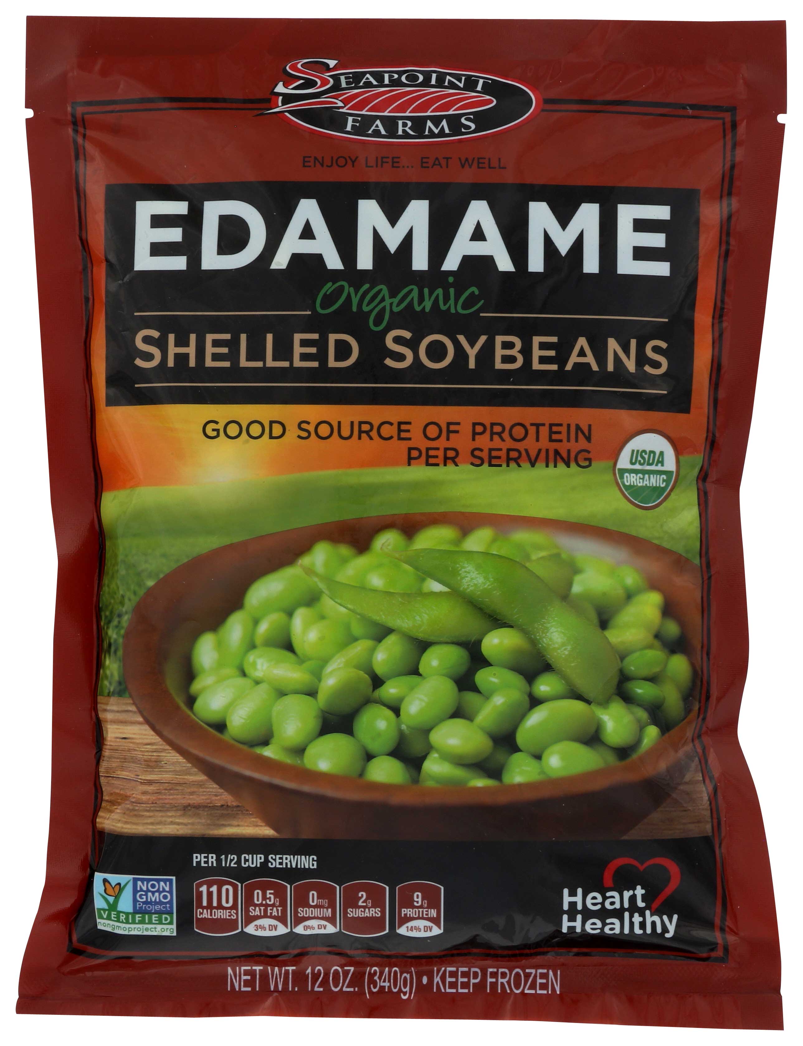 Seapoint Farms Organic Shelled Edamame, 12 Ounce -- 12 Per Case