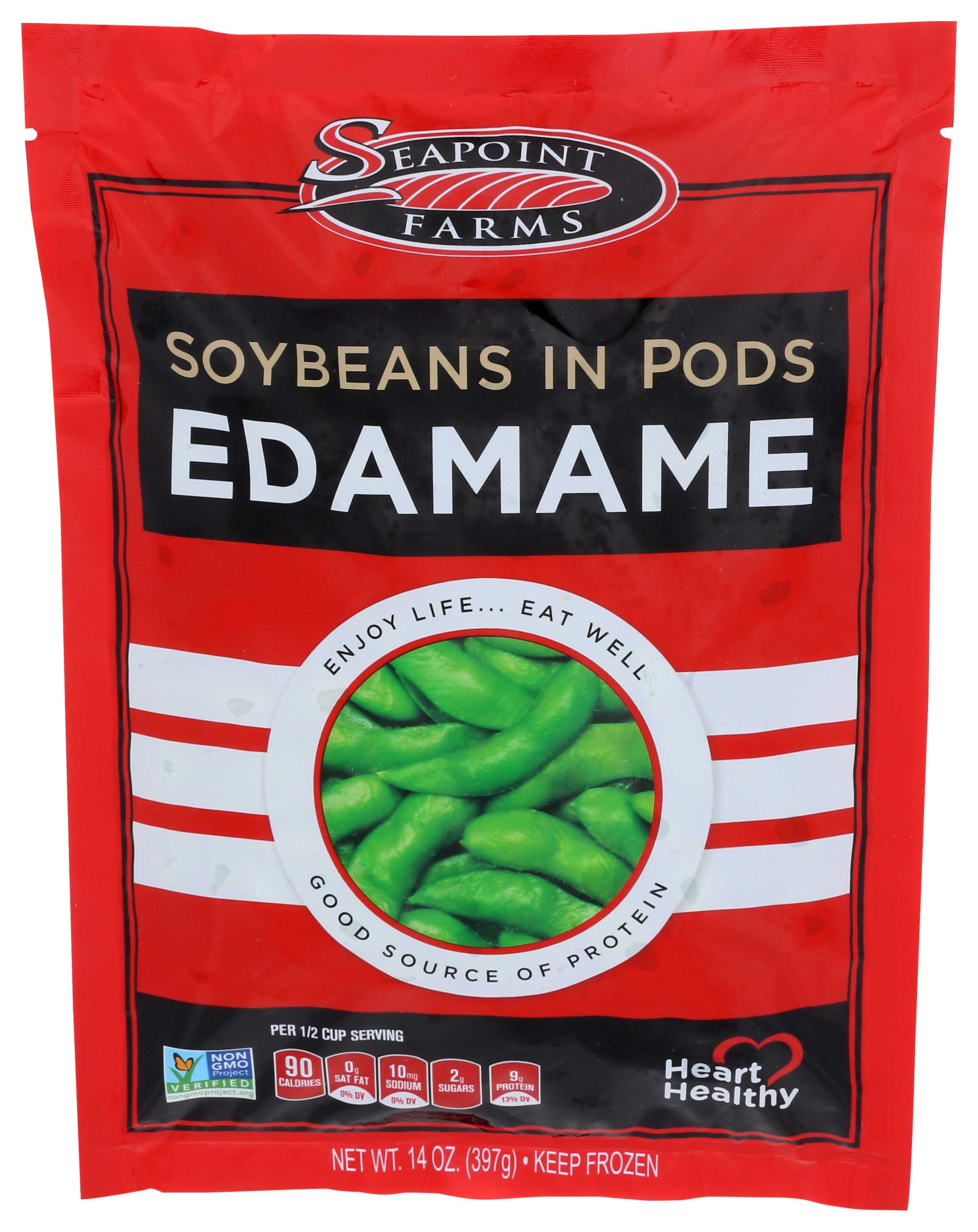 Seapoint Farms Edamame Soybeans in Pods, 14 Ounce -- 12 per case.