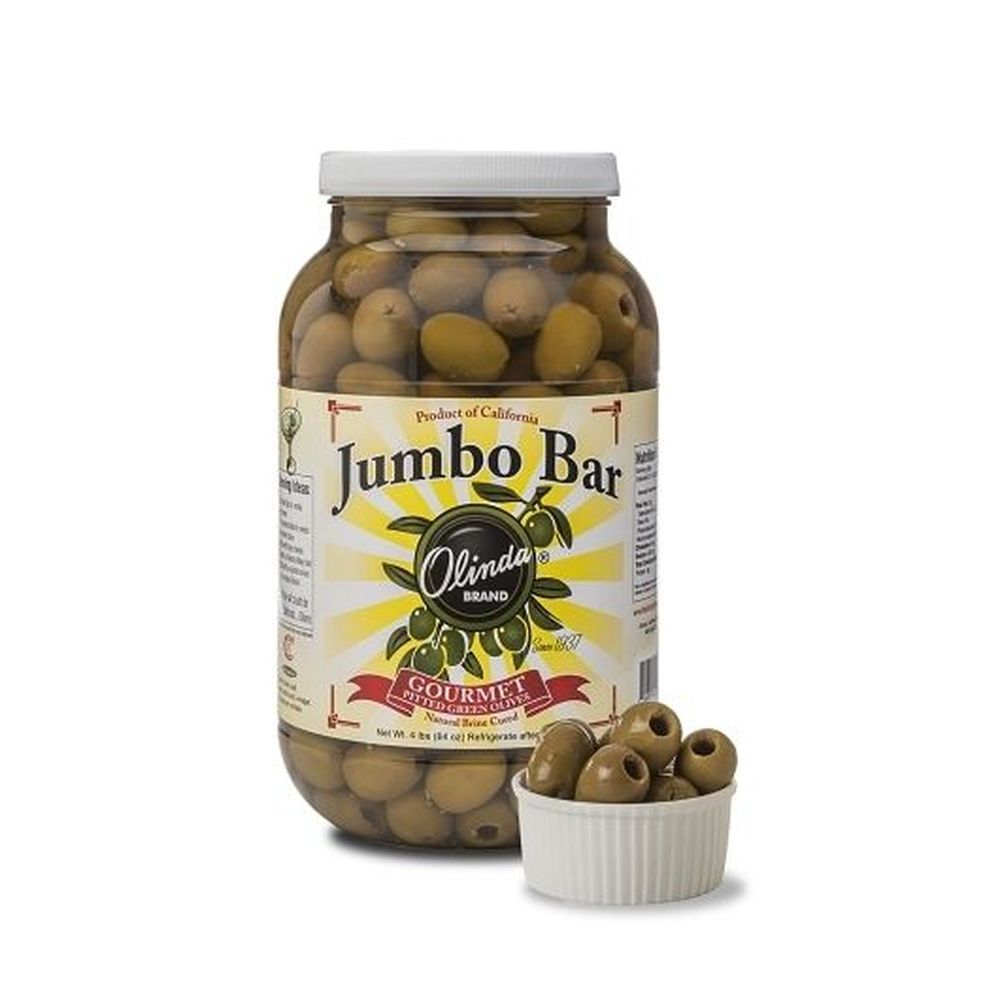 Olinda Jumbo California Green Pitted Queen Olives, 1 Gallon -- 4 Per Case