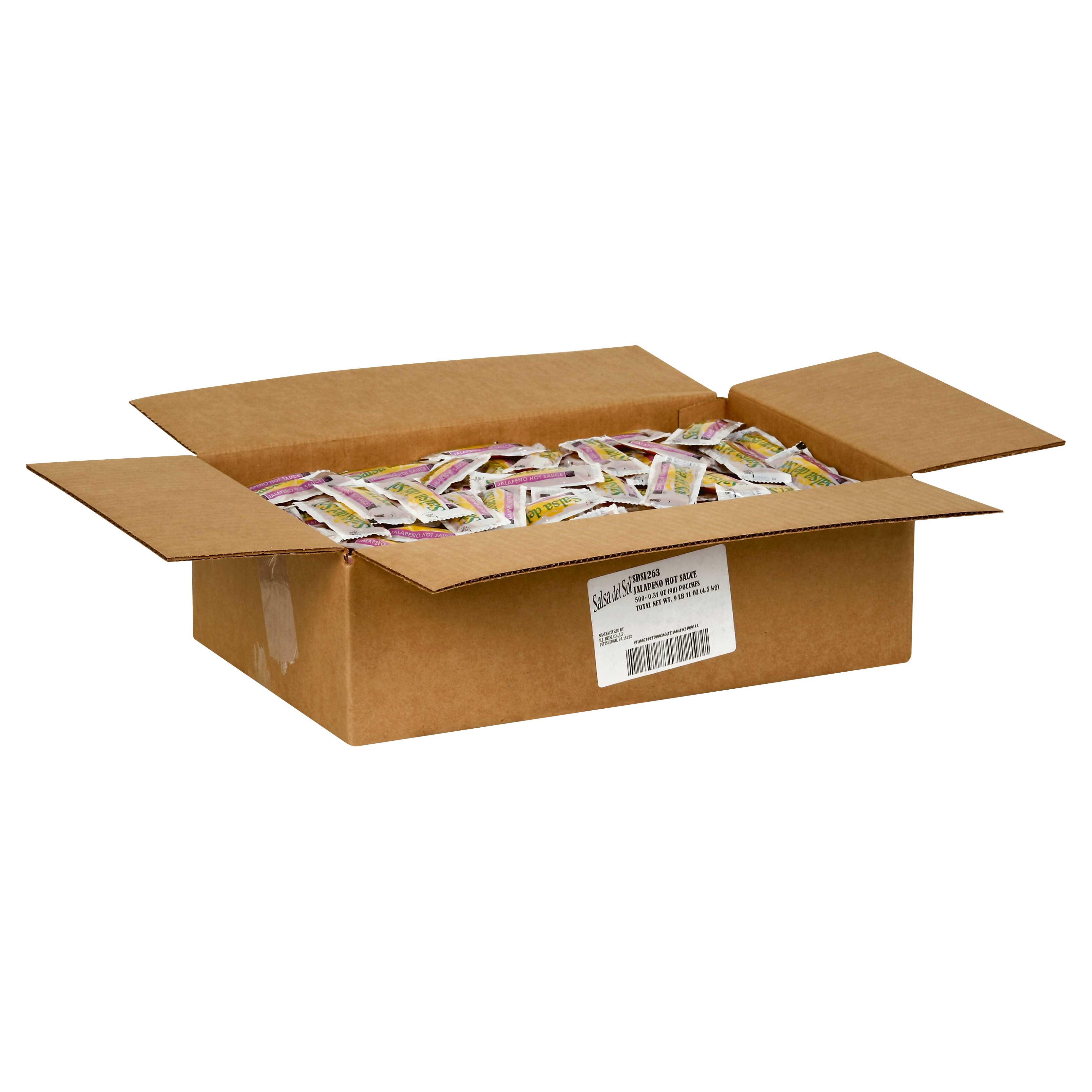 Salsa Del Sol Jalapeno Hot Sauce, 9 Grams (Pack of 500)