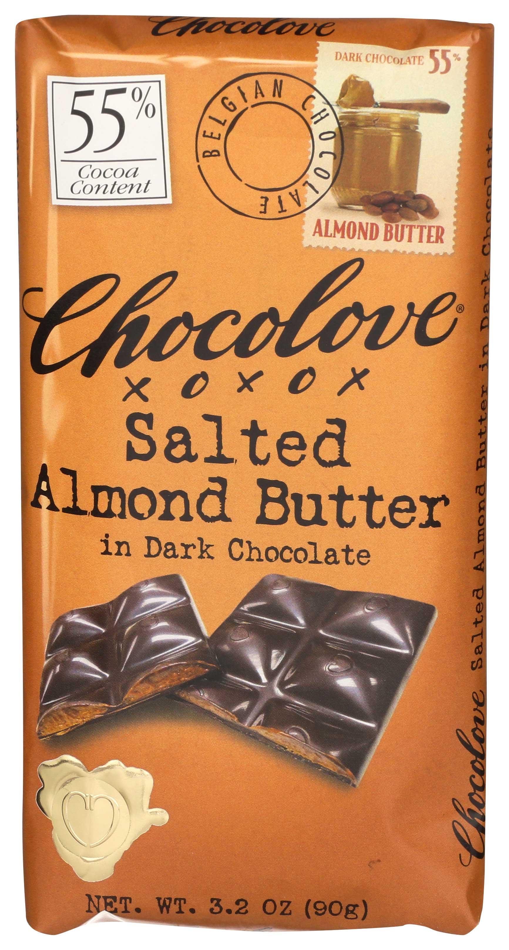 国内外の人気が集結 3.2 Bar, Chocolate Dark in Butter Almond Salted Xoxox Chocolove Ounce case per  10 -- その他