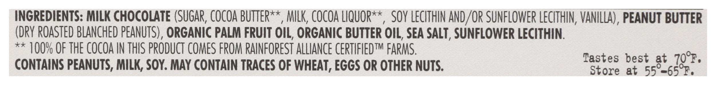 Chocolove Xoxox Salted Peanut Butter in Milk Chocolate Bar