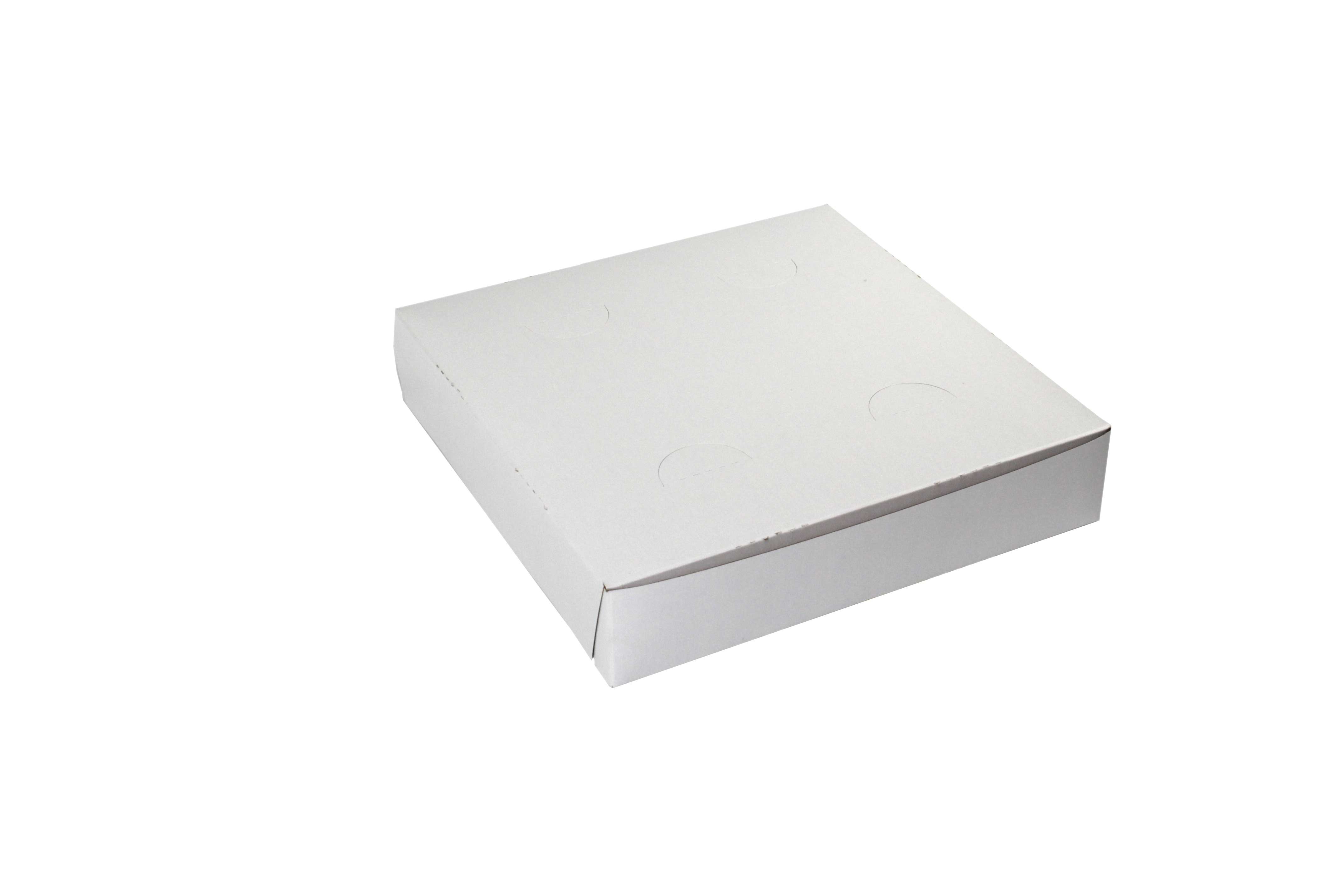 Boxit Lock Corner One Piece White Pizza Box, 10 X 10 X 2 Inch -- 100 Per Case