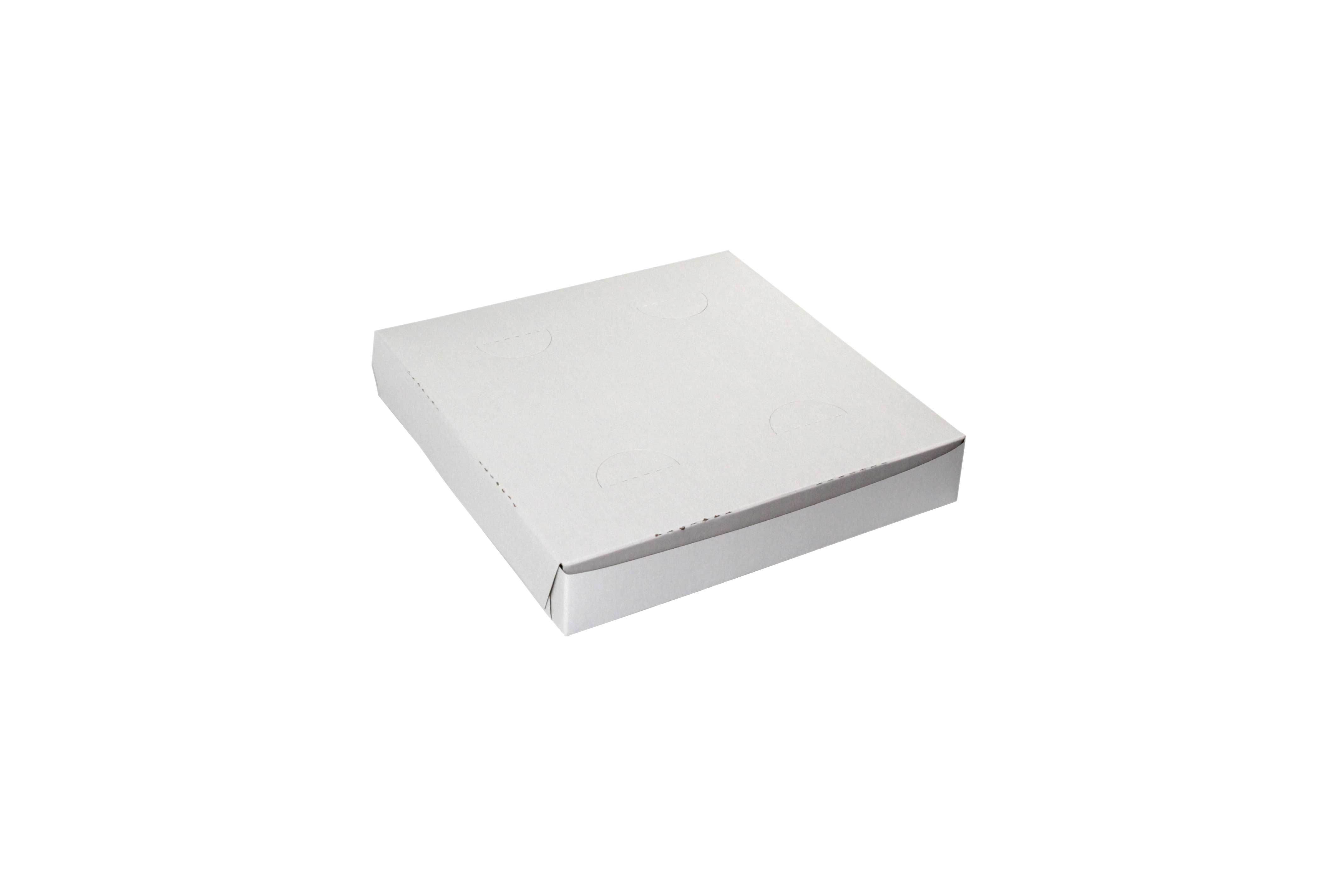 Boxit Lock Corner One Piece White Pizza Box, 9 X 9 X 1.5 Inch -- 100 Per Case