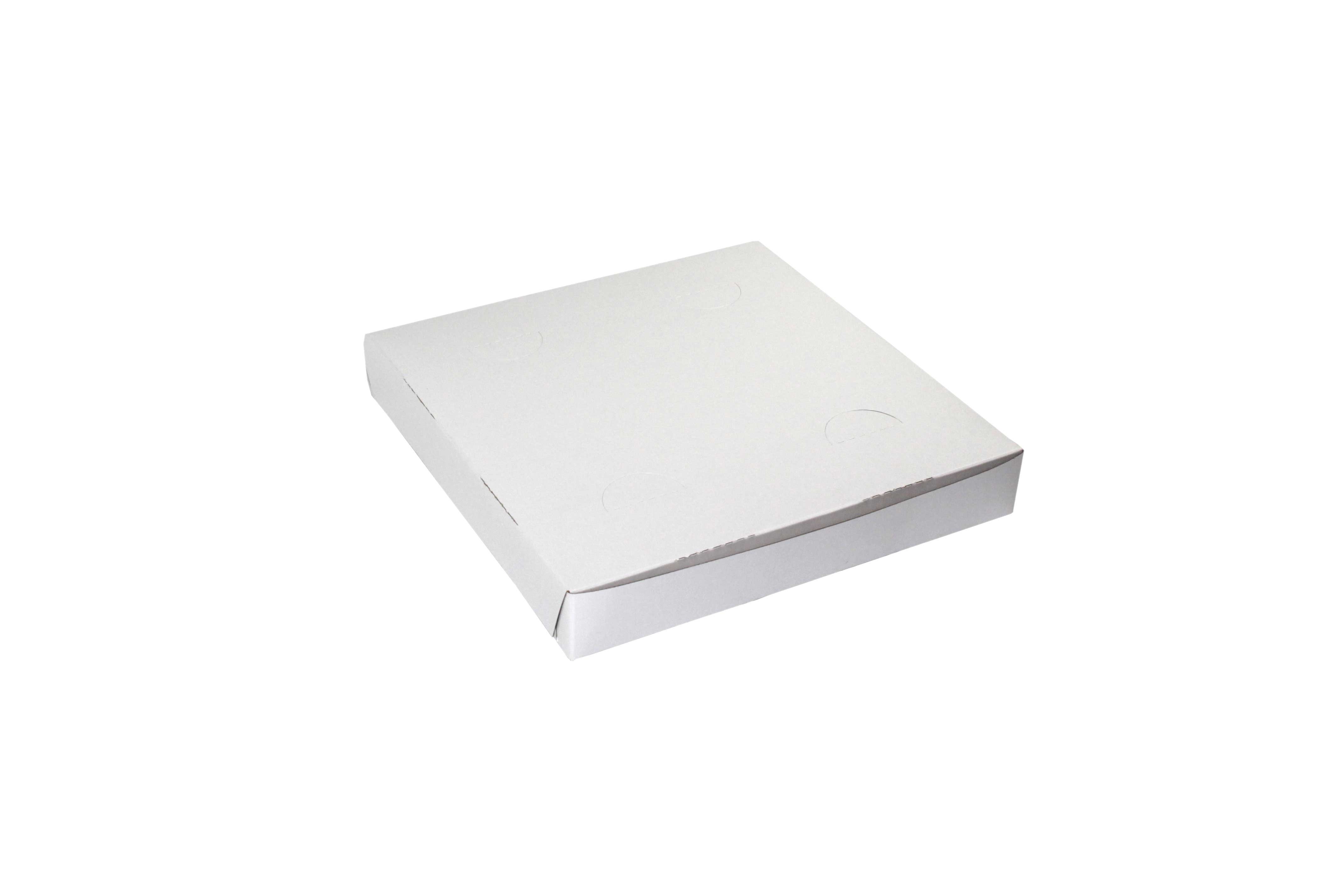 Boxit Lock Corner One Piece White Pizza Box, 10 X 10 X 1.5 Inch -- 100 Per Case