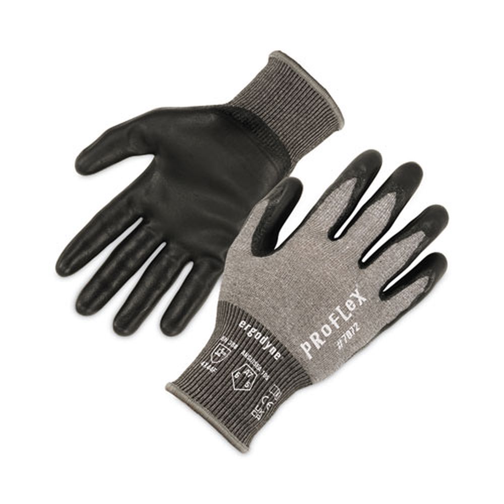 Ergodyne Proflex 7072 Ansi A7 Gray Medium Nitrile Coated Cut Resistant Gloves