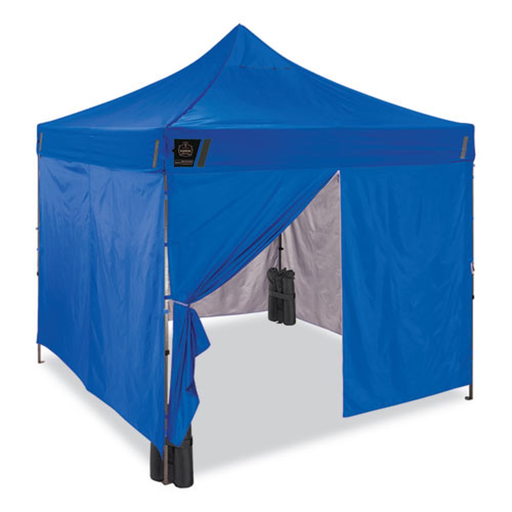 Ergodyne Shax 6053 Polyester And Steel Single Skin Blue Enclosed Pop Up Tent Kit, 10 X 10 Feet