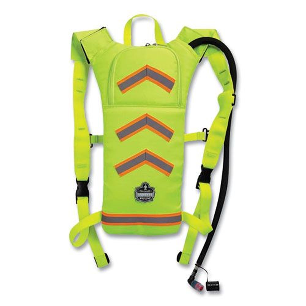 Ergodyne Chill Its 5155 Hi-vis Lime Low Profile Hydration Pack, 2 Liter Capacity