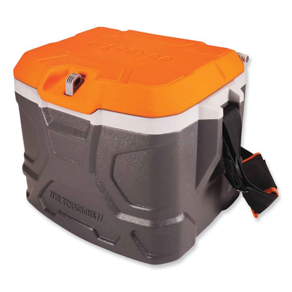 Ergodyne Chill Its 5170 Orange And Gray Industrial Hard Sided Cooler, 17 Quart