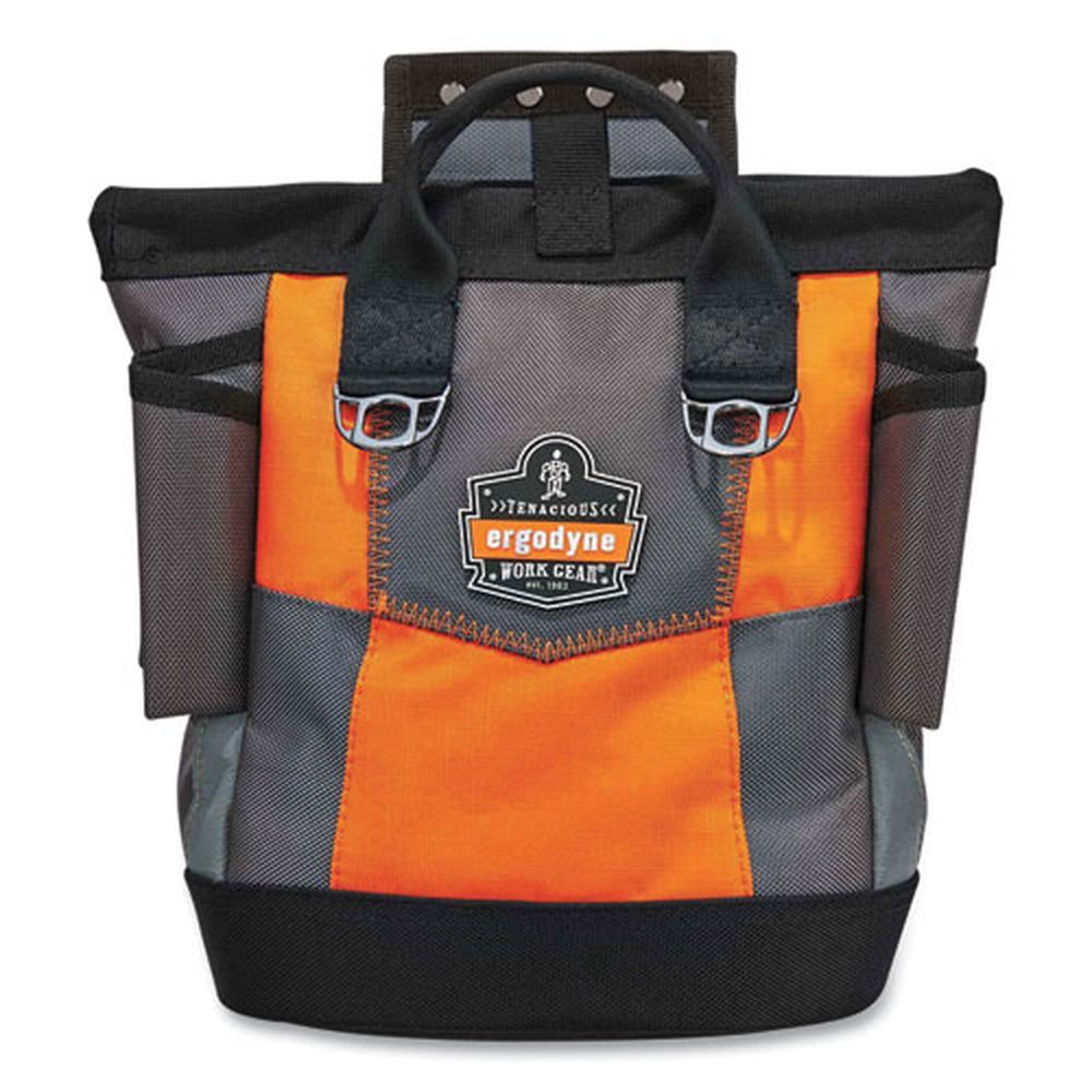 Ergodyne Arsenal 5527 Polyester Orange Premium Topped Tool Pouch With Hinged Closure, 6 X 10 X 11.5 Inch