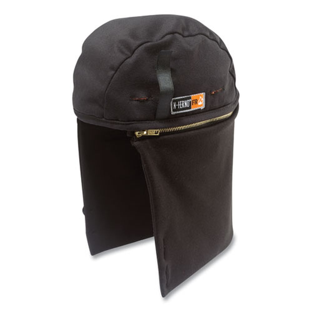 ergodyne N-Ferno 6885 Black 2-Layer Modacrylic Cotton FR Zip-Off Winter Liner, One Size Fits Most
