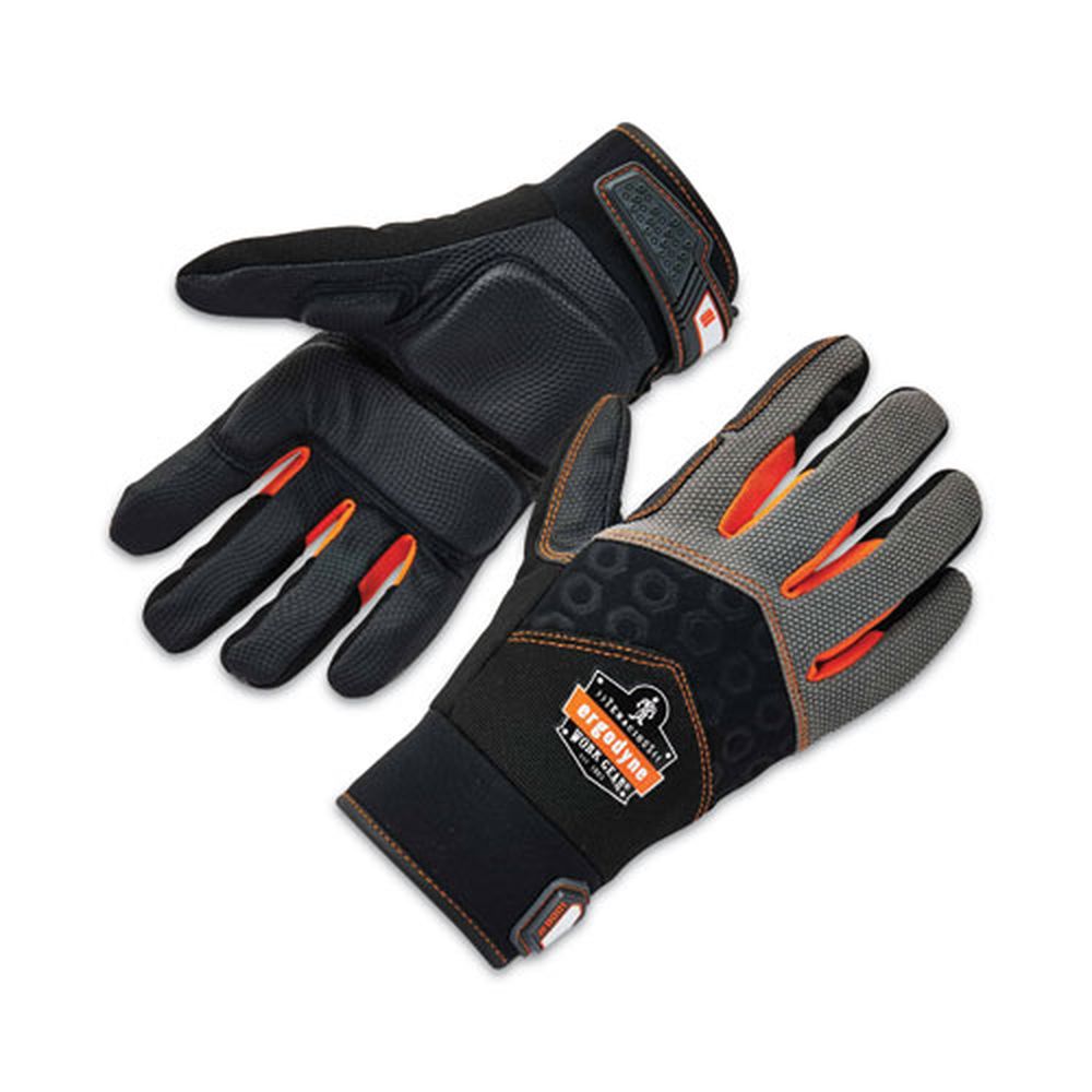 Ergodyne Proflex 9001 Black Small Full Finger Impact Gloves