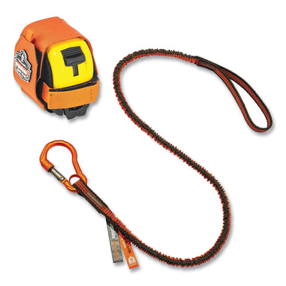 Ergodyne Squids 3193 Orange And Gray 38 To 48 Inch Long Tape Measure Tethering Kit, 2 Pound Max Working Capacity