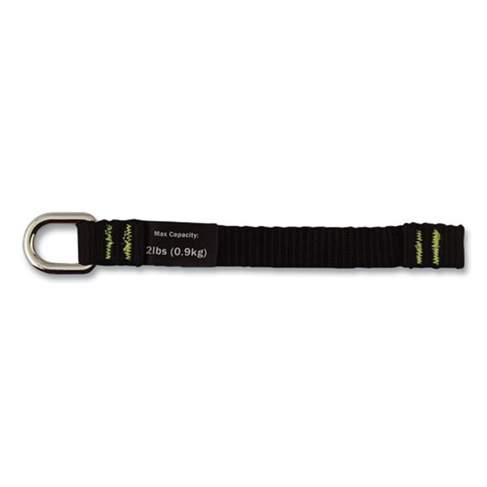 Ergodyne Squids 3700 Nylon 5.5 Inch Black Webbing Tool Tails With D Rings, 2 Pound Max Work Capacity -- 60 Per Case