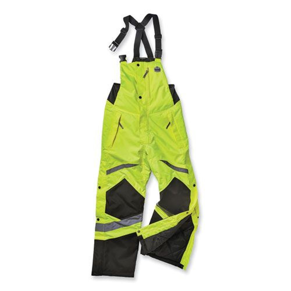 Ergodyne Glowear 8928 Lime Extra Large Class E Hi-vis Insulated Bibs