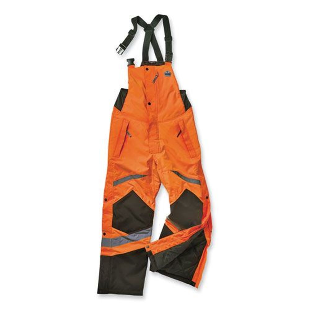 Ergodyne Glowear 8928 Orange Medium Class E Hi-vis Insulated Bibs