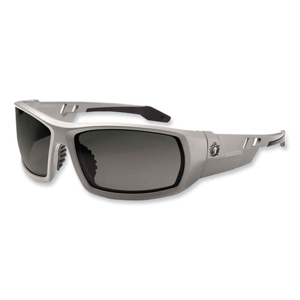 Ergodyne Skullerz Odin Safety Glasses With Matte Gray Nylon Impact Frame And Polarized Smoke Polycarbonate Lens