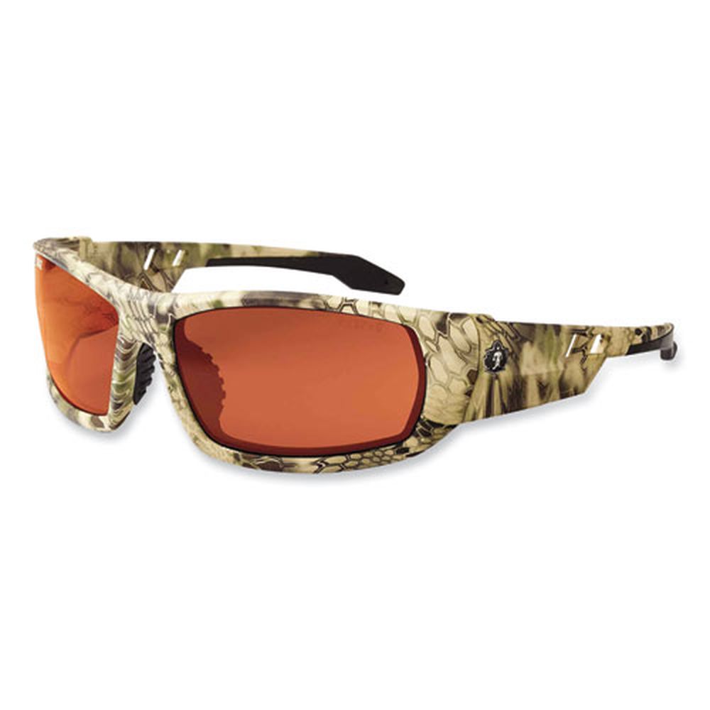 Ergodyne Skullerz Odin Safety Glasses With Kryptek Highlander Nylon Impact Frame And Polarized Copper Polycarbonate Lens