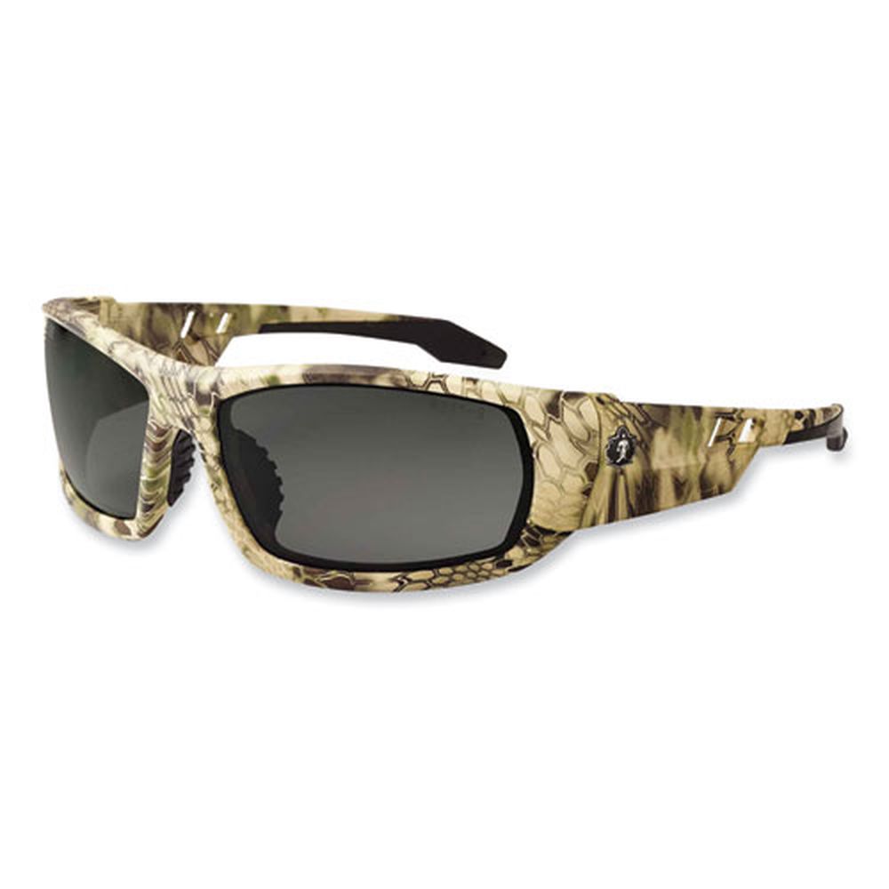 Ergodyne Skullerz Odin Safety Glasses With Kryptek Highlander Nylon Impact Frame And Polarized Smoke Polycarbonate Lens