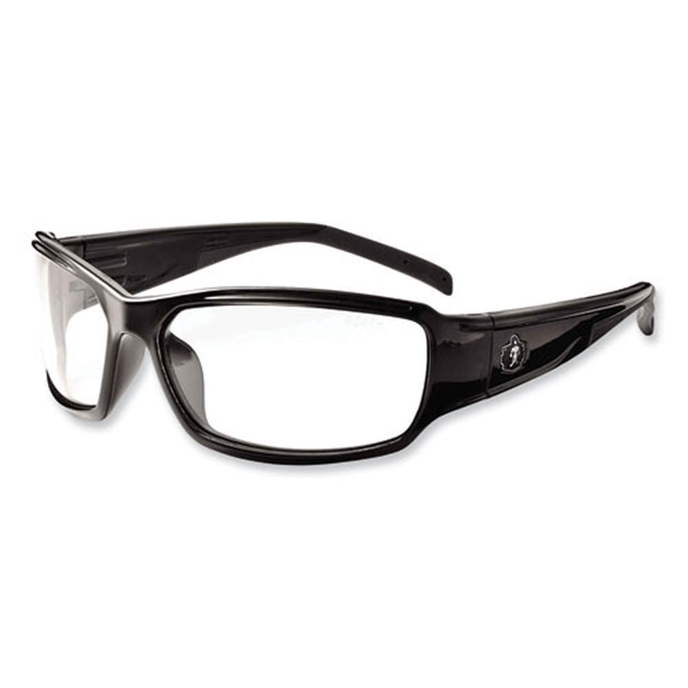 Ergodyne Skullerz Thor Safety Glasses With Black Nylon Impact Frame And Clear Polycarbonate Lens