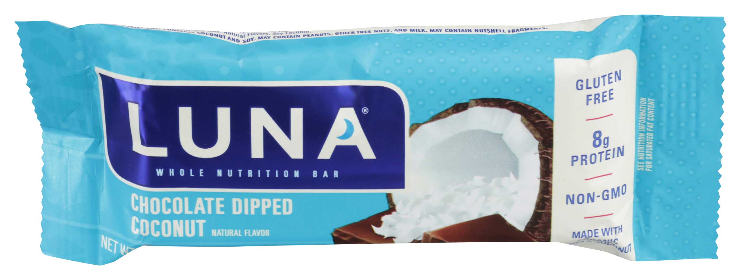 Luna Chocolate Dipped Coconut Bar, 1.69 Ounce -- 15 Per Case
