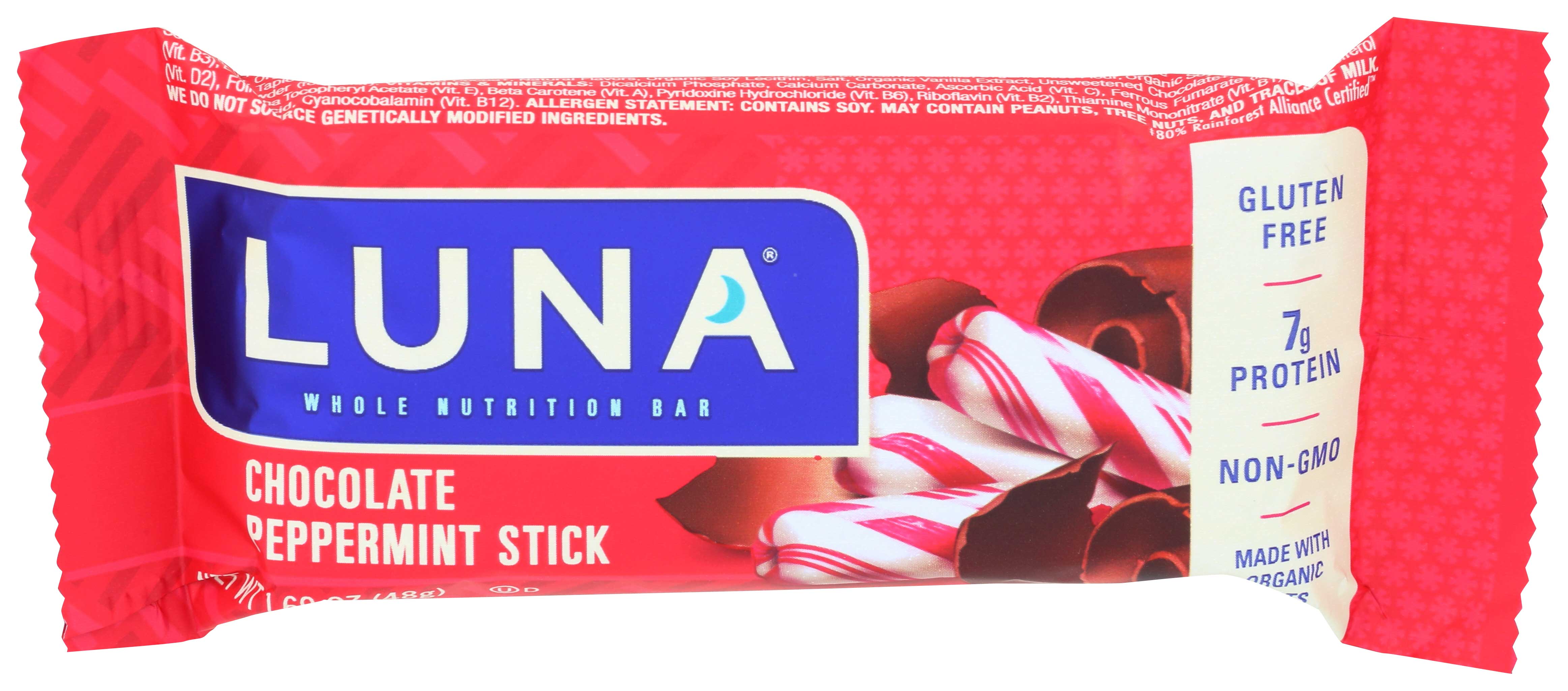 Luna Chocolate Peppermint Stick Bar, 1.69 Ounce -- 15 Per Case