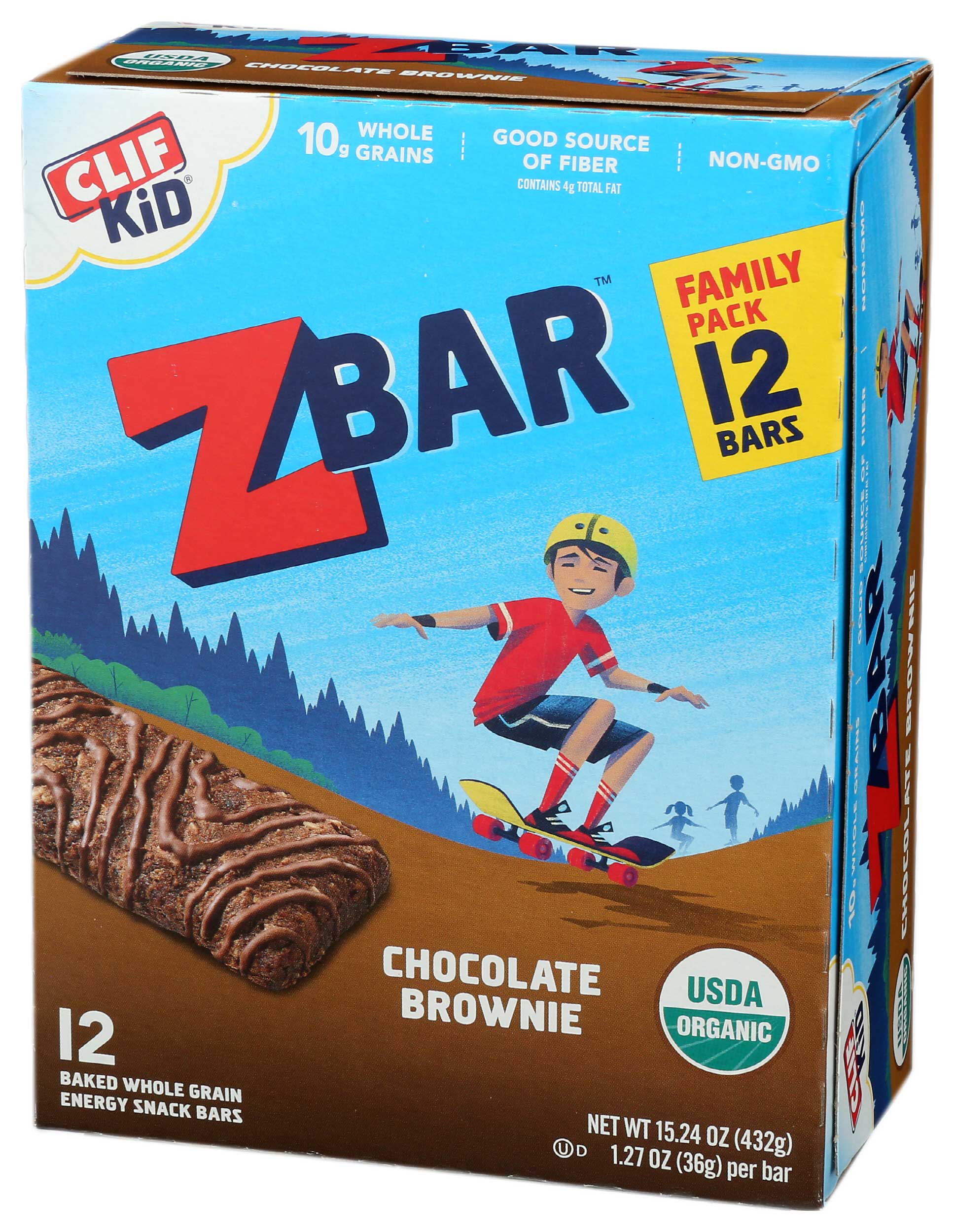 Clif Kid Zbar Organic Chocolate Brownie Bar, 15.24 Ounce -- 6 per case