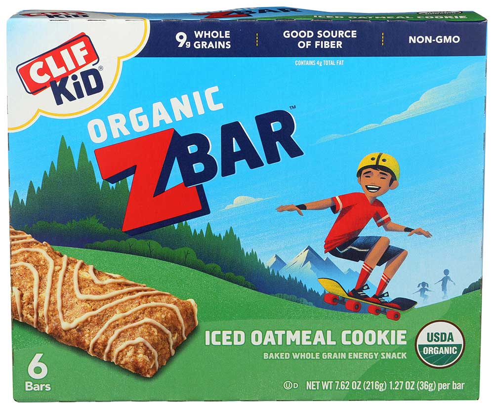 Clif Kids Zbar Organic Iced Oatmeal Cookie Energy Snack Bar, 1.27 Ounce -- 54 Per Case